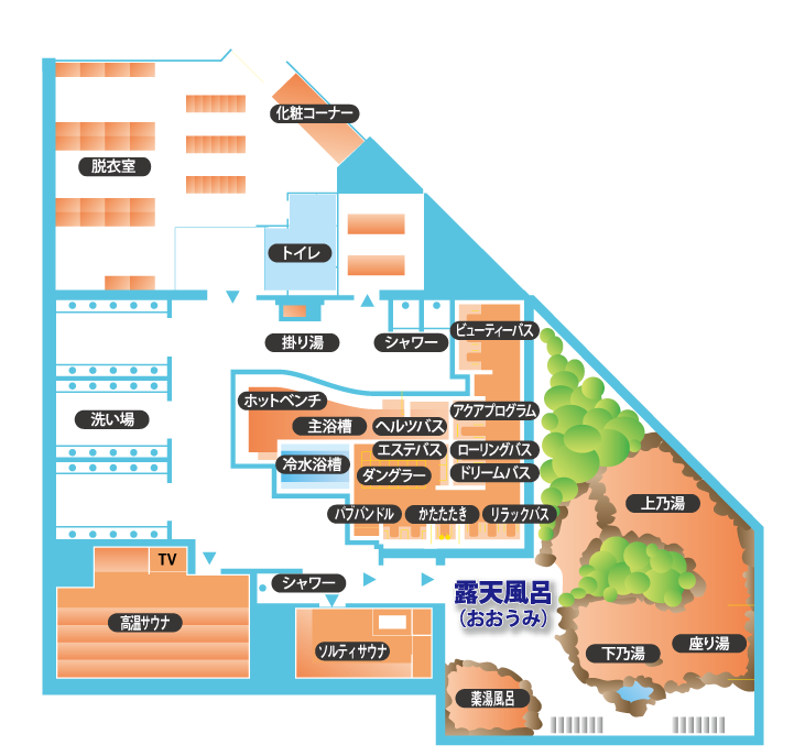 おおうみ 千葉のスーパー銭湯 笑がおの湯千葉寒川店